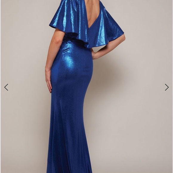 Elegant Blue Evening Gown - Picture 3 of 3